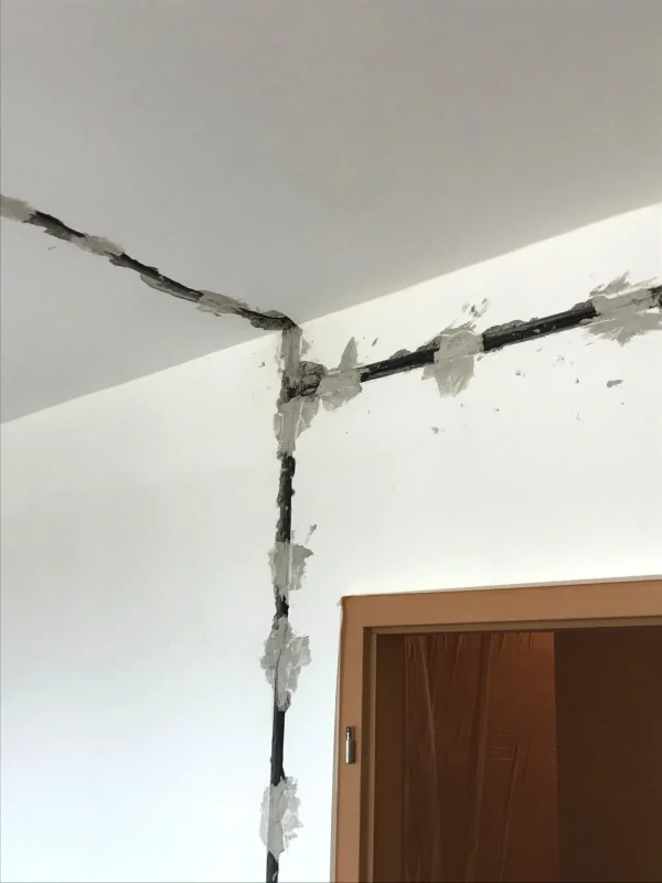 Bandážovanie po prerábke elektrických rozvodov 1 (pred)
